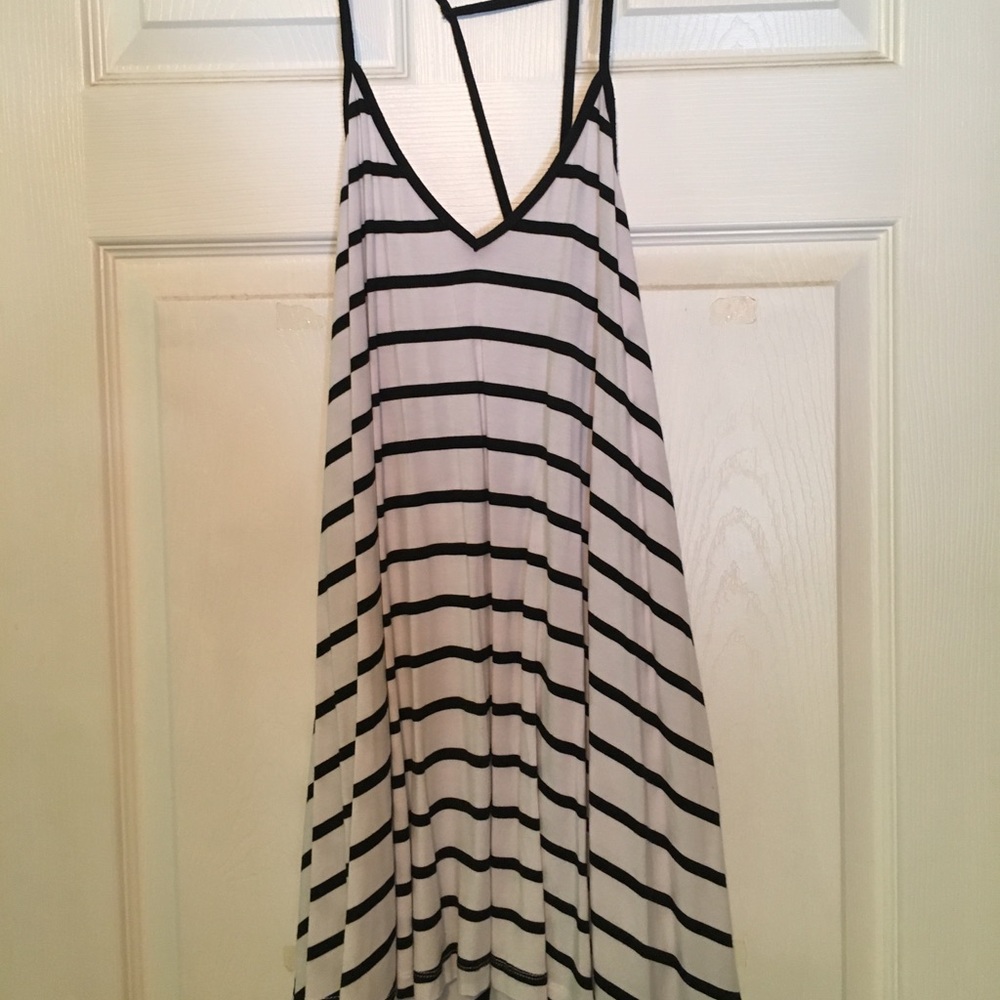 black stripe mini dress from LF